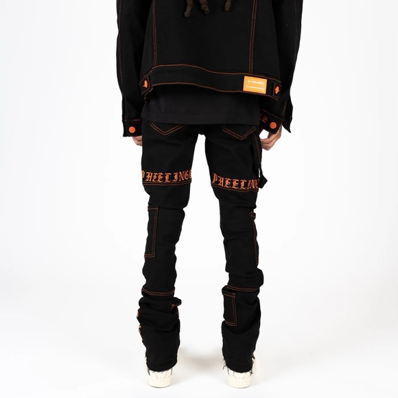 PHEELINGS "DEFYING ODDS" CARGO FLARE STACK DENIM JEANS ONLY - Picture 7 of 8